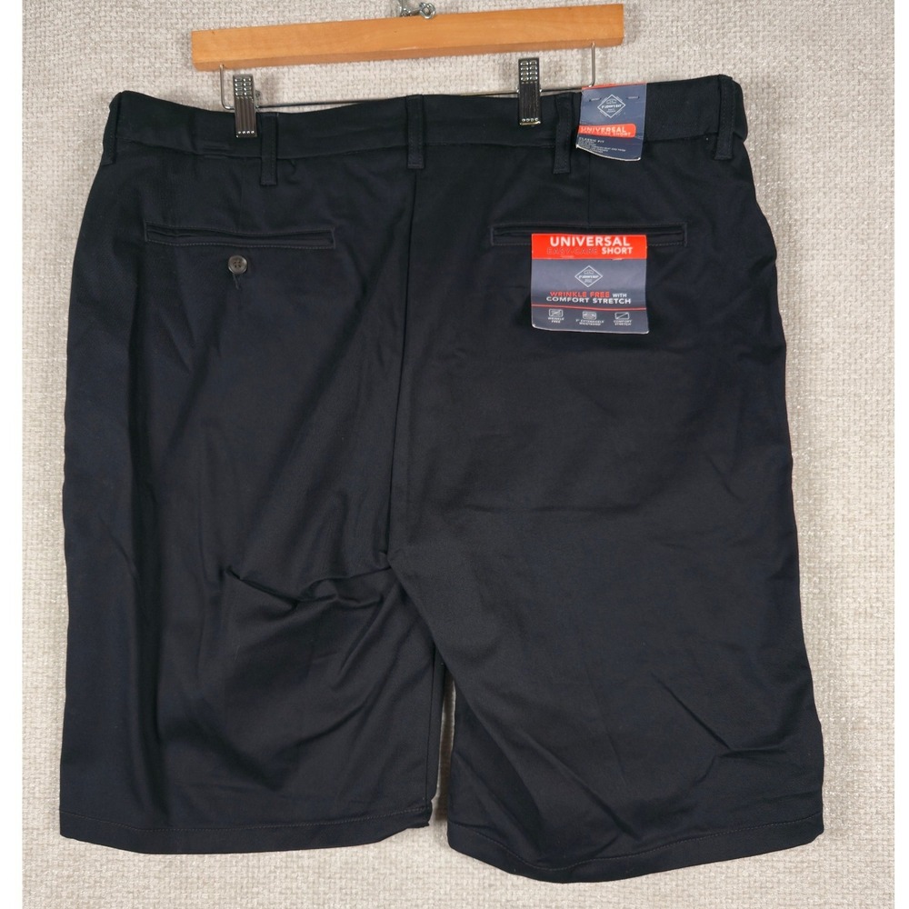 St Johns Bay Mens Universal Easy Care Shorts‎ Black 40 Tall Wrinkle Free Stretch